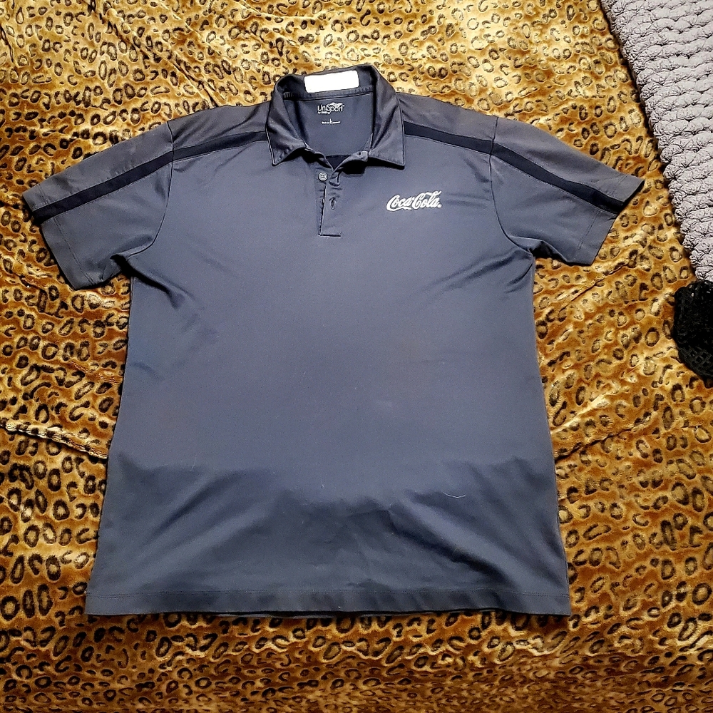 Coca Cola Men's Gray Polo Shirt